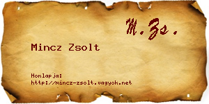 Mincz Zsolt névjegykártya
